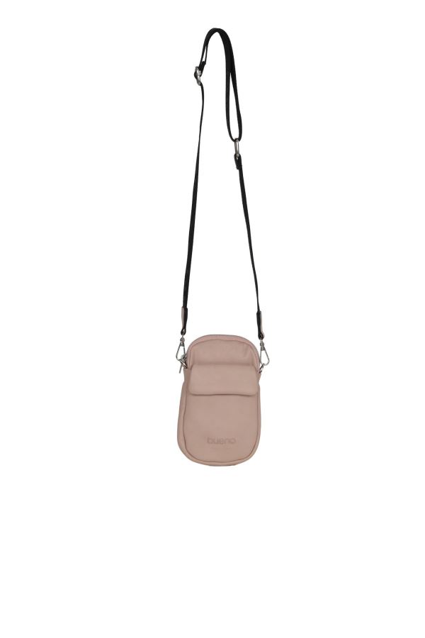 Pudra Deri Kadın Askılı Telefon Çantası