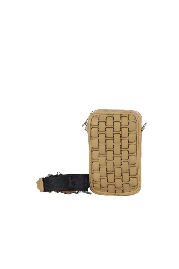 Hardal Deri Unisex Telefon Çantası