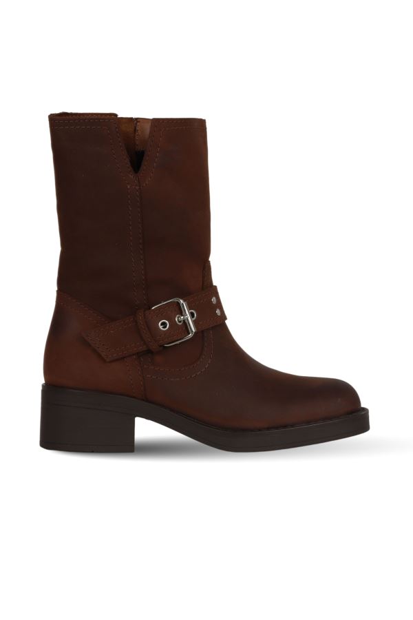 Taba Nubuk Kadın Topuklu Bot