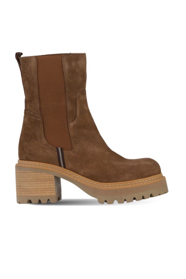 Taba Süet Kadın Topuklu Bot 