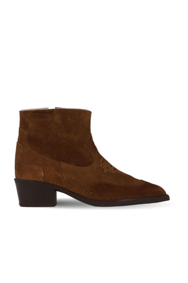 Taba Süet Kadın Topuklu Bot