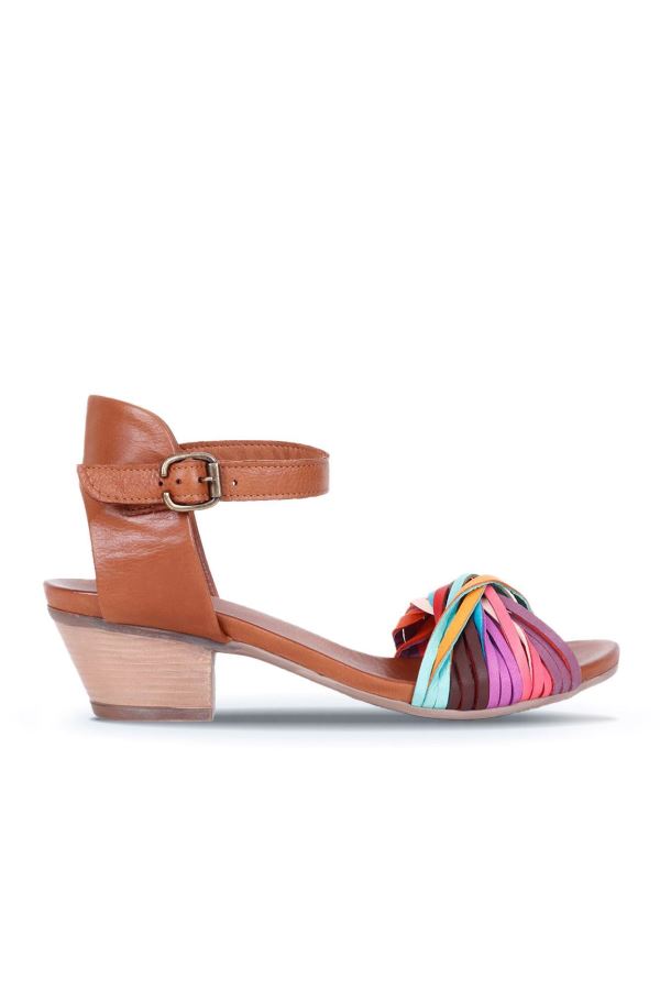 Multi M10 Deri Kadın Topuklu Sandalet 