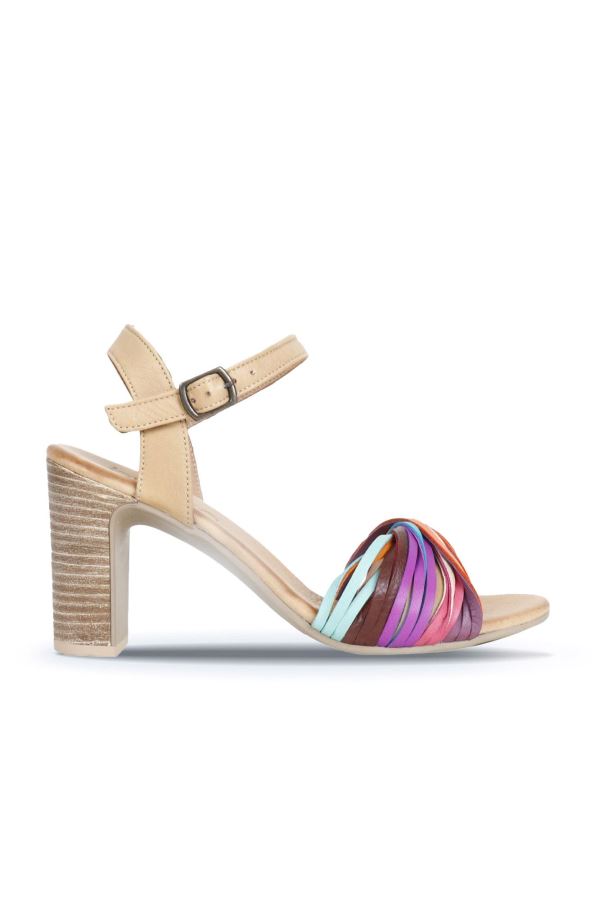Multi M10 Deri Kadın Topuklu Sandalet